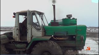 Пуск и выезд Крокодила Гены-Т-150К после зимы.