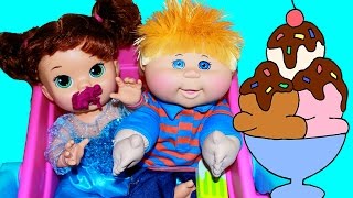 Cabbage Patch Boy Toy Review with Baby Alive Doll