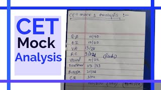 How to analyse CET mocks