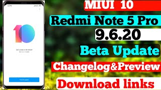 Redmi Note 5 Pro MIUI 10.9.6.20 Global Beta Update Changelog preview | Download links