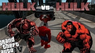 GTA 4 Red Hulk Mod - Red Hulk vs Red Hulk Ultimate Battle