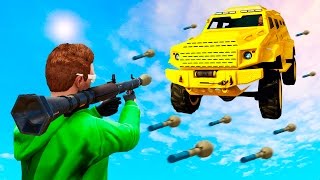 РПГ ПРОТИВ БРОНИРОВАННЫХ МАШИН! (GTA 5 Смешные моменты)