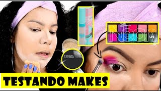 TESTANDO MAKES DA 25 | PALETA COLORIDA , PÓ SOLTO , BASE VEGANA E MAIS ...