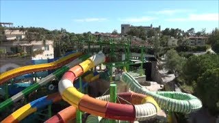 Водные горки, аквапарк. Отдых в Турции. Turkey tours-Water slides. Crystal Sunset Luxury Resort.