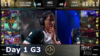 Kingzone DragonX vs Team Liquid | Day 1 LoL MSI 2018 Main Event Group Stage | KZ vs TL