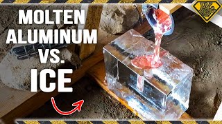 Molten Aluminum on Clear Ice is CRAZY