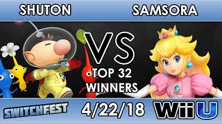 Switchfest - Shuton (Olimar) VS Peach (Samsora) - Smash 4 - Top 32 Winners Side