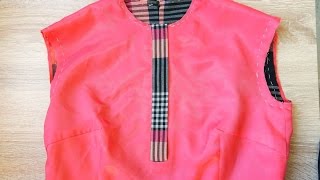 Соединяем подкладку с платьем