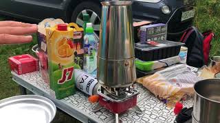 Выезд на природу с палатками и ночевой.
