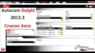 Autocom Delphi 2013.3 ✓ Список Автомобилей в программе Cars Autocom Delphi