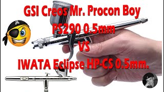 Mr. Hobby Creos PS-290 Vs. Iwata HP-CS 0.5mm. Test