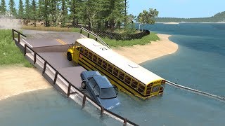 Collapsing Bridge Pileup Crashes 17 | BeamNG.drive