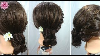 Bới tóc cô dâu! Cách Búi tóc đơn giản thanh lịch dành cho các bạn đi dự tiệc! Cách búi tóc dễ làm !