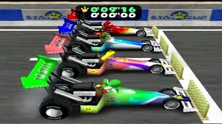 Mario Party 4 - All Racing Minigames (Mario vs Luigi  vs Yoshi vs Peach)