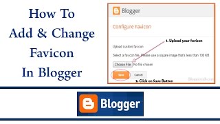 How To Add Or Change Blogger Blogspot  Favicon