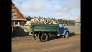ГАЗ 53 по лесу с дровами