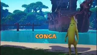 Fortnite CONGA Emote (SLOWED To 75% Speed) (Feat Peely & Crew)