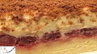 Торт с вишней и кремом из сыра маскарпоне