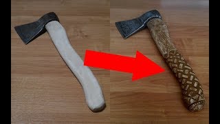 Плетенка на топорище / A drawing on an Ax