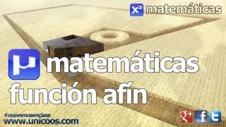 Funcion afin (y=mx+n) 01 SECUNDARIA (2ºESO) matematicas