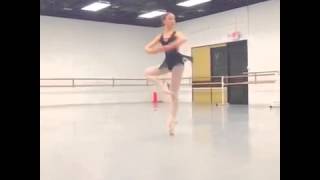 Sophia Lucia Doing 6 Pirouettes en Pointe Shoes