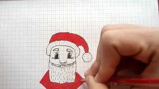 Как нарисовать Деда Мороза - How to draw Santa Claus