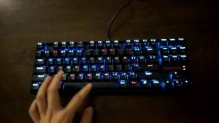 Redragon K552A Kumara RGB Backlit Mechanical Keyboard (Blue Switch)  test led, led effect