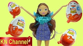 Winx Club Búp bê Aisha (Layla) bóc trứng đồ chơi trẻ em bất ngờ Kinder joy Surprise egg Kids toy