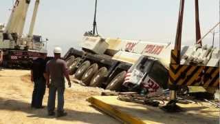 Crane accident Liebherr Ltm-1200. Avi cranes. Кран