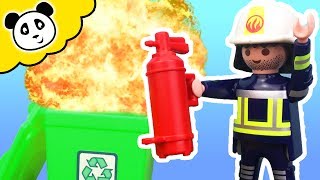 PLAYMOBIL Feuerwehr Film - Mülltonnen Explosion! - Playmobil Film