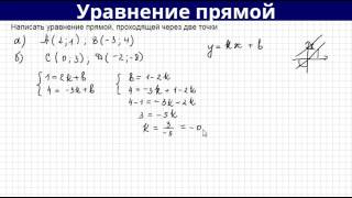 Составляем уравнение прямой по точкам