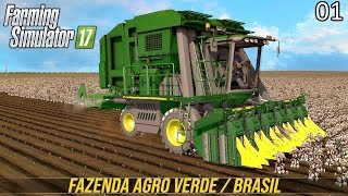 A INCRÍVEL MÁQUINA DE ALGODÃO | Farming Simulator 17 | Fazenda Agro Verde - Episódio 1