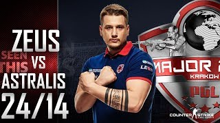 CS:GO POV Zeus vs Astralis | 24/14 (Train) @ PGL Krakow 2017