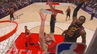 LeBron James Dunks On Jusuf Nurkic & Ends His NBA Career With Unreal Posterizer!