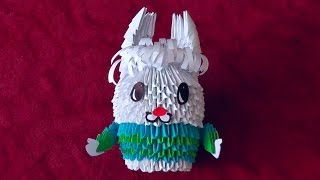 Оригами из модулей заяц (зайка, кролик) мастер класс