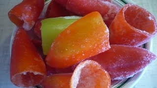 Заготовки на зиму  Подготавливаем сладкий перец для заморозки и фарширования