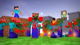 Minecraft - WORLDS MOST SECURE ZOMBIE BASE! (Zombie Base Challenge)