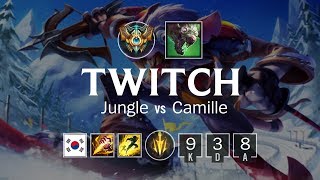 Twitch Jungle vs Camille - KR Challenger Patch 8.5