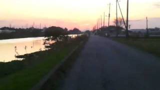 2009.11.15茨城県河内町の新利根川沿い正面に富士山が見える道