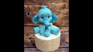 Слоник из мастики МК ( видео урок слон из мастики )( How to Make a Cute Elephant  fondant