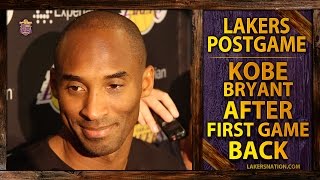 Lakers Preseason: Kobe Bryant After His First Game Back
