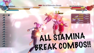 Female Saiyan Stamina Break Combos tutorial!! Dragon Ball Xenoverse 2!!