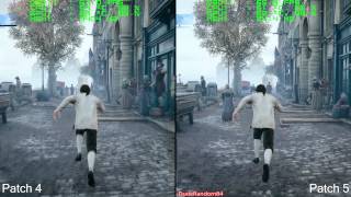 Assassin's Creed Unity Patch 4 Vs Patch 5 Frame Rate Comparison