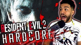 STOP. SCARING. ME! Forced to Play Resident Evil 2 HARDCORE Mode!