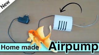 How to make a mini fish  air pump for aquarium out of cardboard|Water air pump