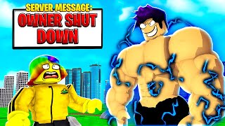 The owner SHUT DOWN the game during the BIGGEST ROBUX BATTLE.. (Roblox)