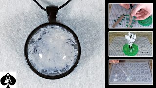 Casting Magic Growing Crystal Snow in Resin to Make a Pendant | Tutorial