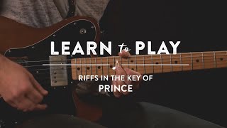 Learn To Play: Riffs In The Key of Prince on Guitar Lesson