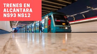 Metro de Santiago | Trenes NS-93 y NS-12 en Alcántara (L1)