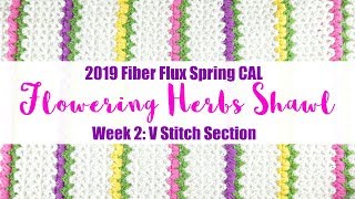 2019 Fiber Flux Spring CAL: Flowering Herbs Shawl Week 2